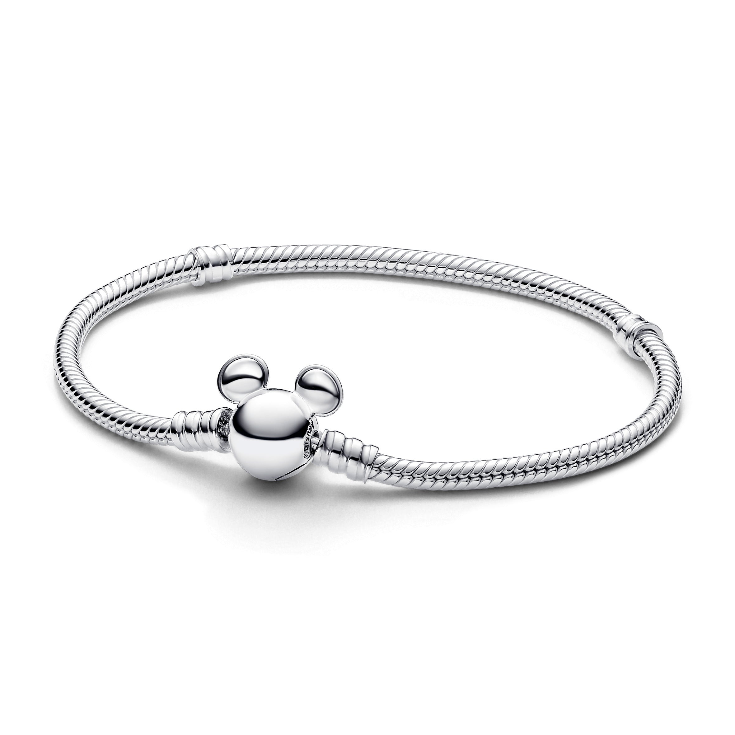 PANDORA Disney Mickey Mouse Clasp Moments Snake Chain Bracelet Disney X PANDORA Bracelets Jewelry Gift