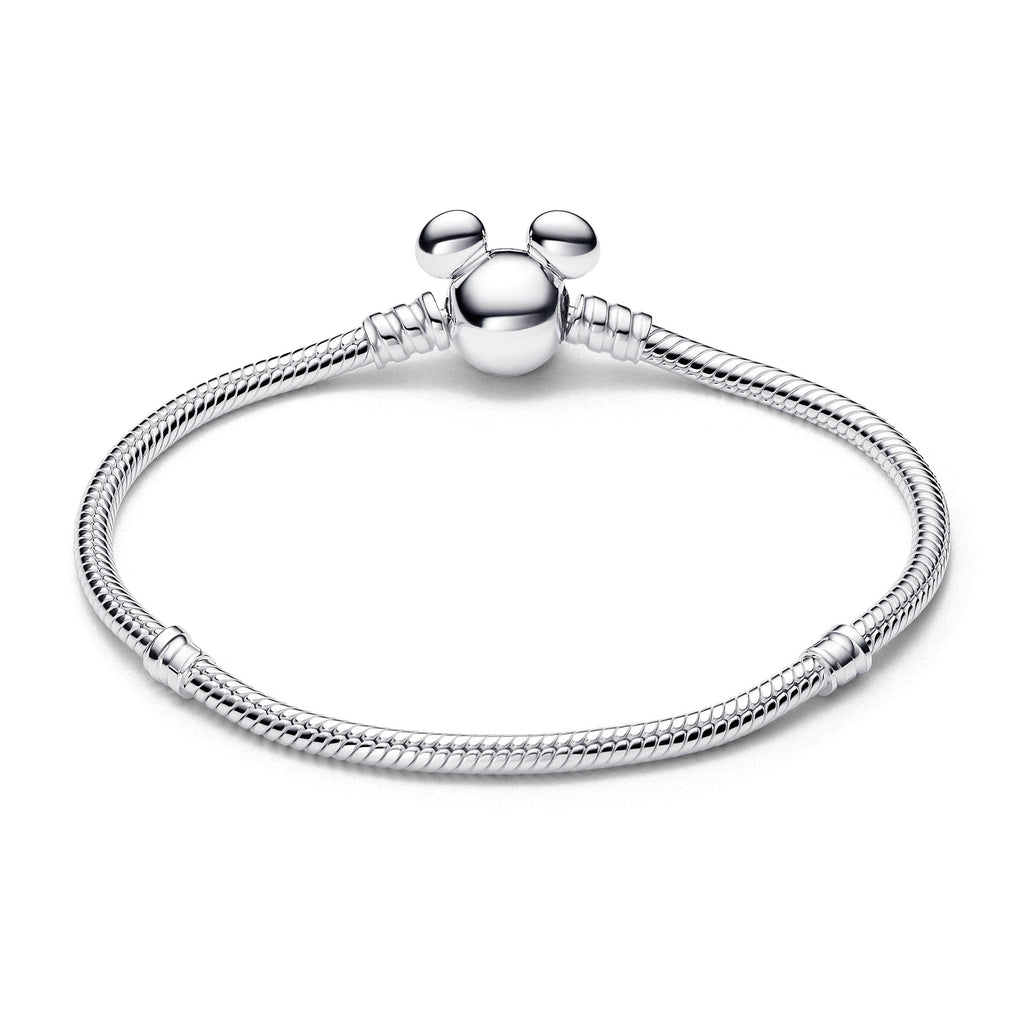 PANDORA Disney Mickey Mouse Clasp Moments Snake Chain Bracelet Disney X PANDORA Bracelets Jewelry Gift