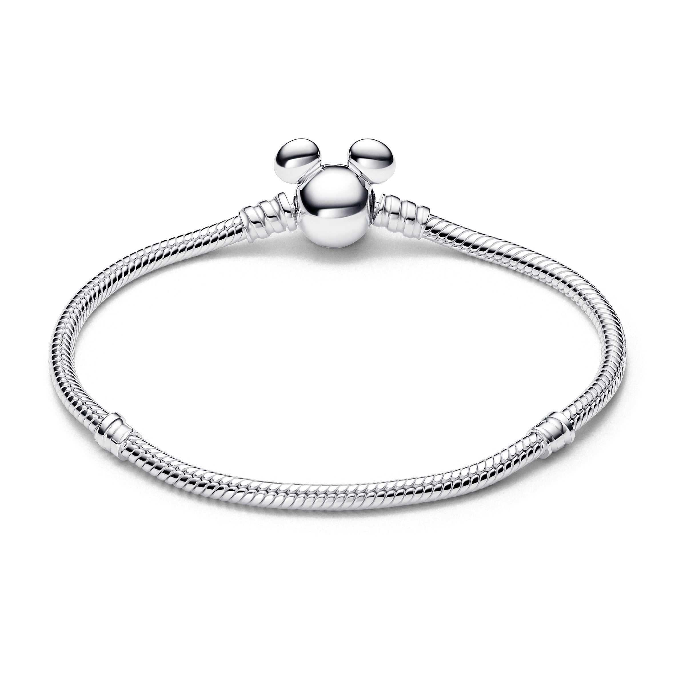 PANDORA Disney Mickey Mouse Clasp Moments Snake Chain Bracelet Disney X PANDORA Bracelets Jewelry Gift