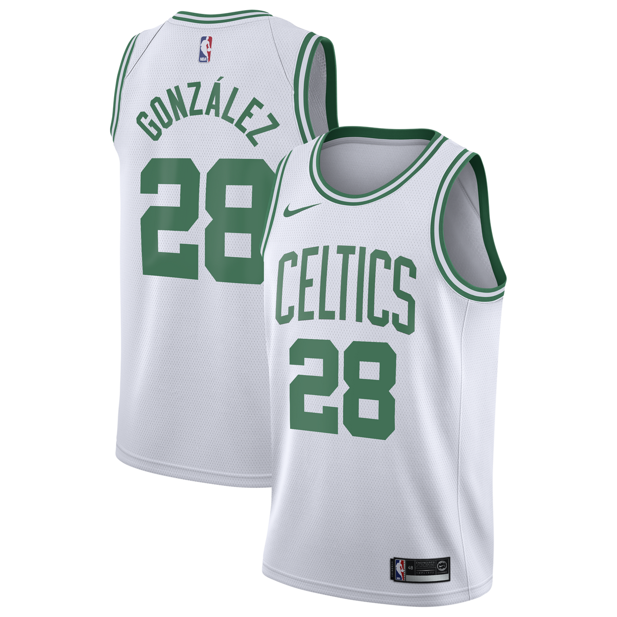 Boston Celtics NBA Nike Association Edition Swingman Jersey - White - Hugo González - Youth