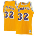 Los Angeles Lakers NBA Men's Mitchell & Ness Magic Johnson Gold 1984-85 Hardwood Classics Swingman Jersey