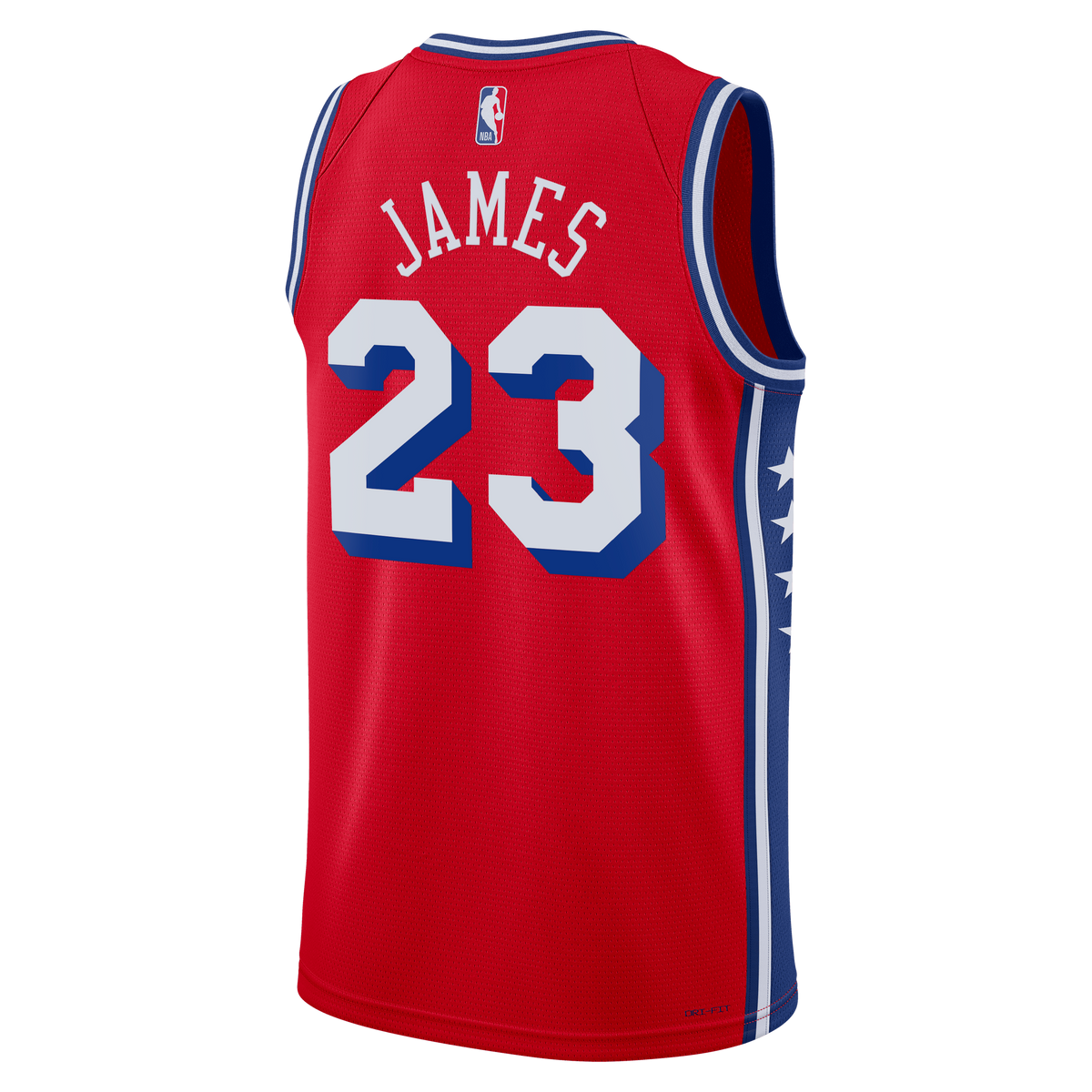 Philadelphia 76ers NBA Jordan Brand Statement Edition Swingman Jersey - Red - LeBron James - Unisex