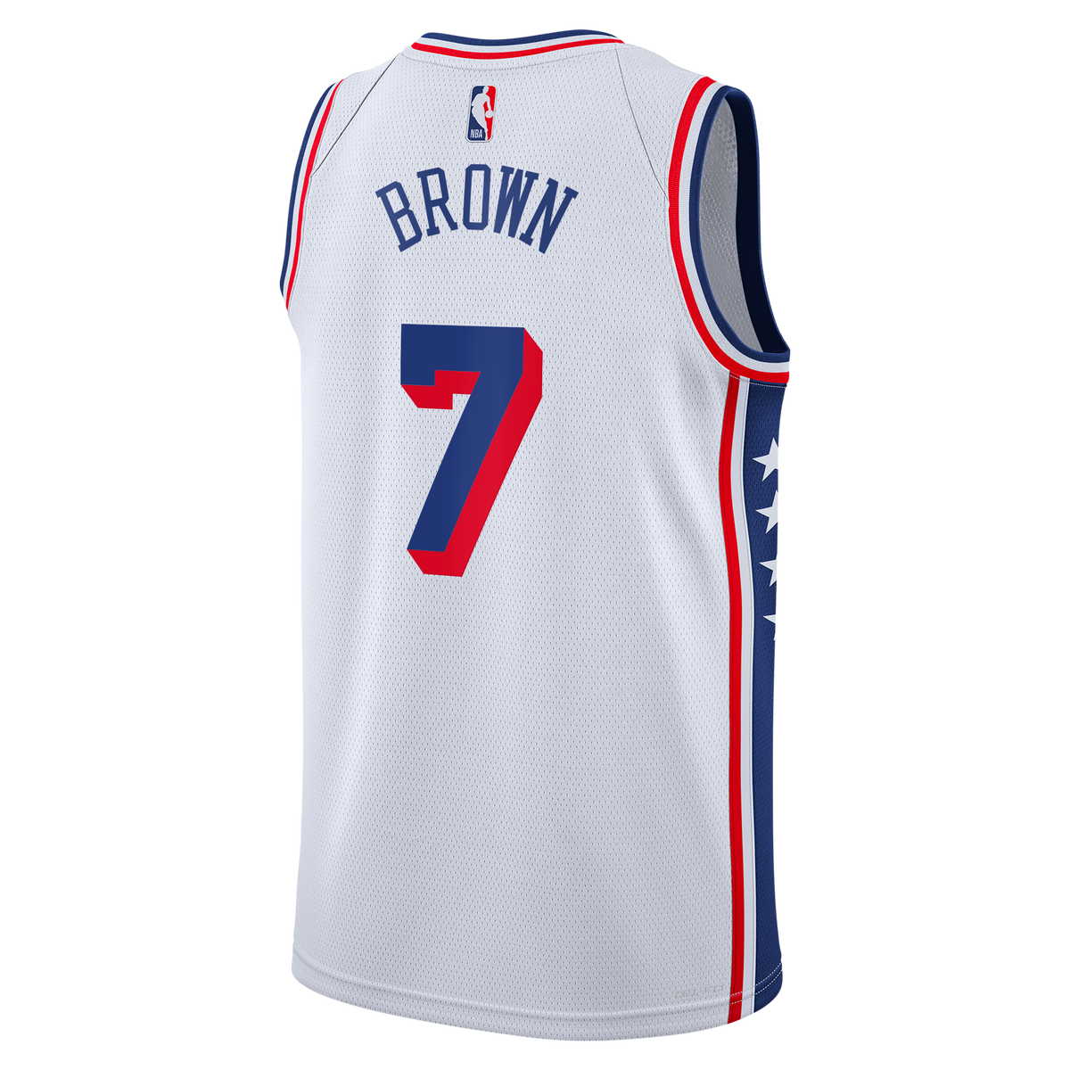 Philadelphia 76ers NBA Nike Association Edition Swingman Jersey - White - Jaylen Brown - Youth