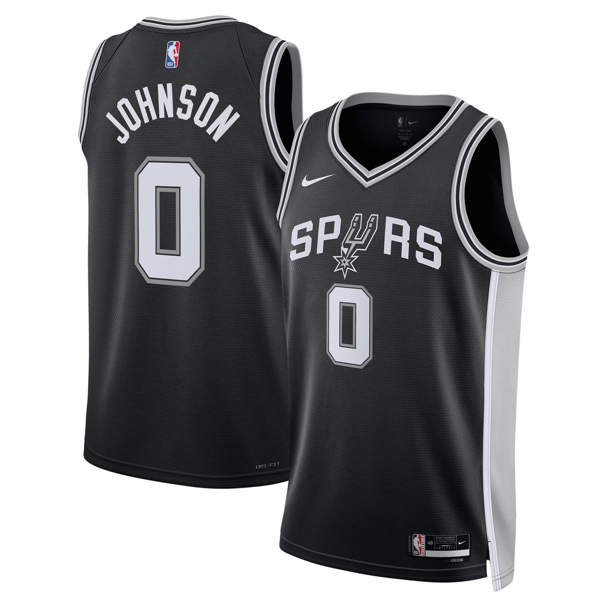 San Antonio Spurs NBA Nike Icon Jersey - Keldon Johnson - Unisex
