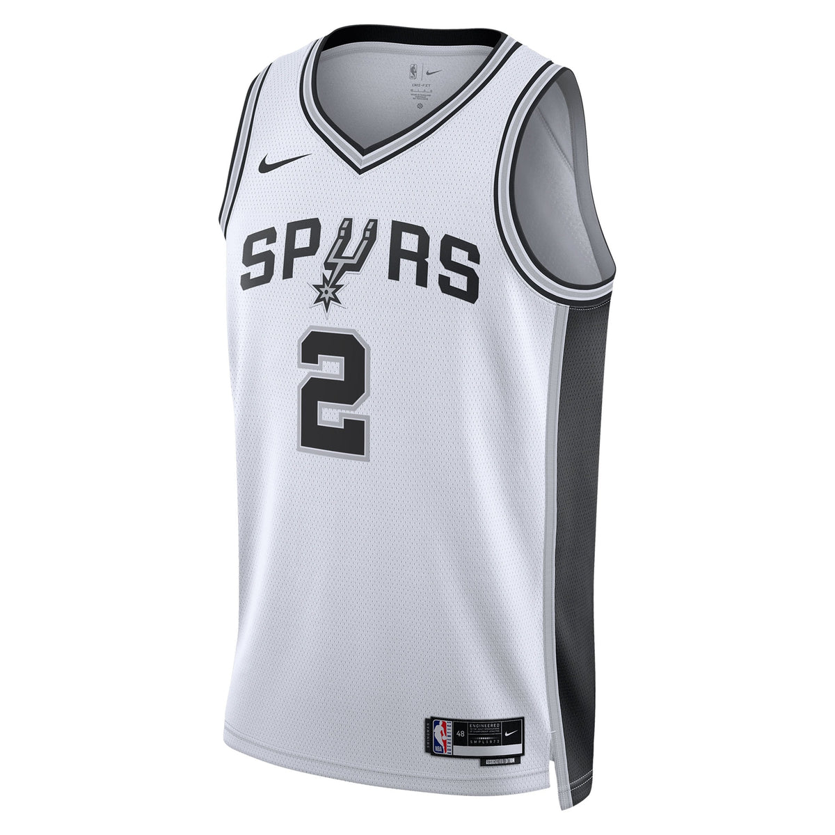 San Antonio Spurs NBA Nike Association Edition Swingman Jersey 2025 First Round Draft Pick - White - Dylan Harper - Unisex