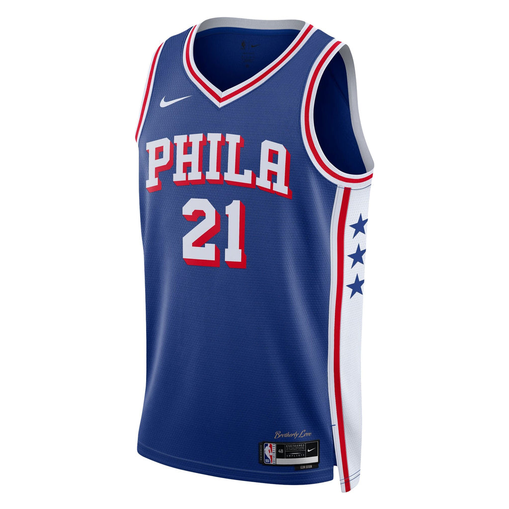 Philadelphia 76ers NBA Nike Icon Edition Swingman Jersey - Joel Embiid - Unisex