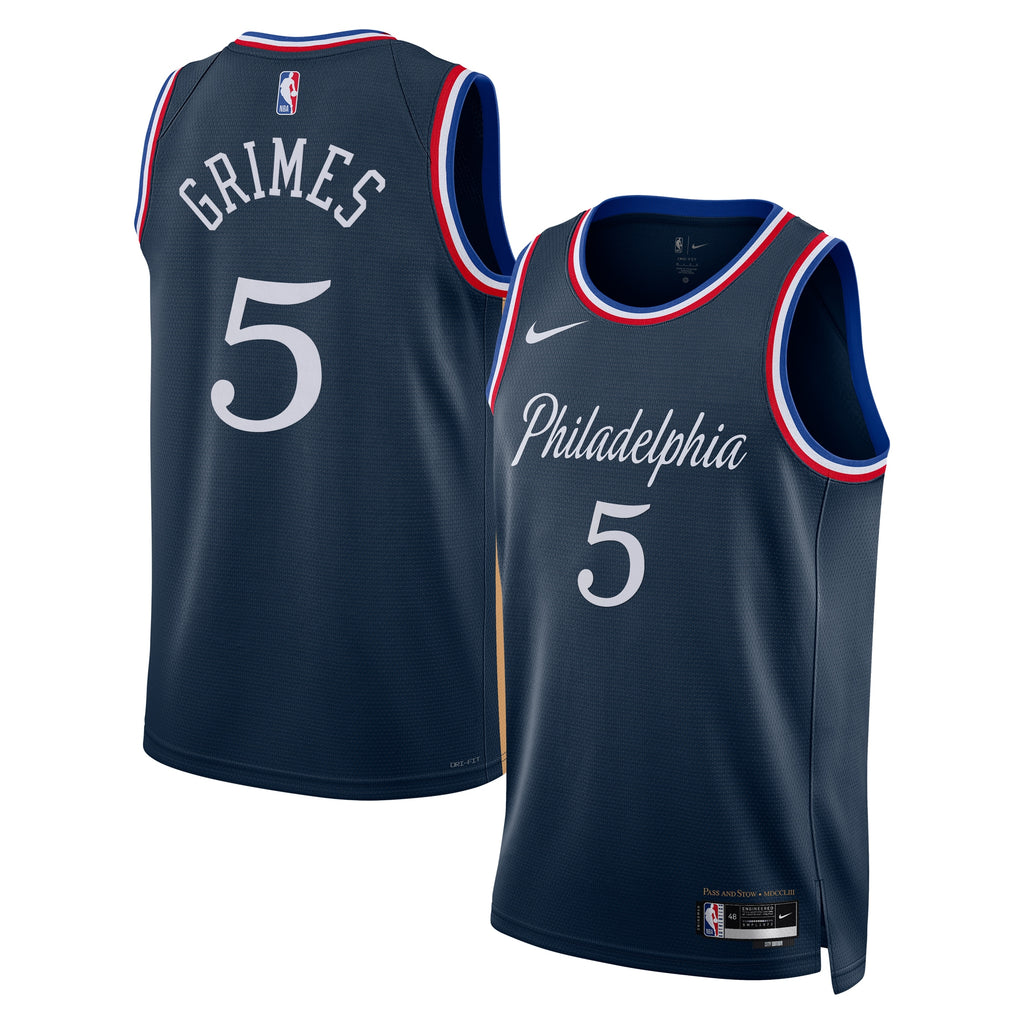 Philadelphia 76ers NBA Nike 2025/26 City Edition Swingman Jersey - Navy - Quentin Grimes - Unisex