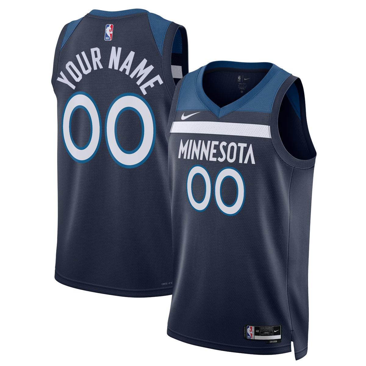 Minnesota Timberwolves NBA Nike Icon Swingman Jersey - Custom - Unisex
