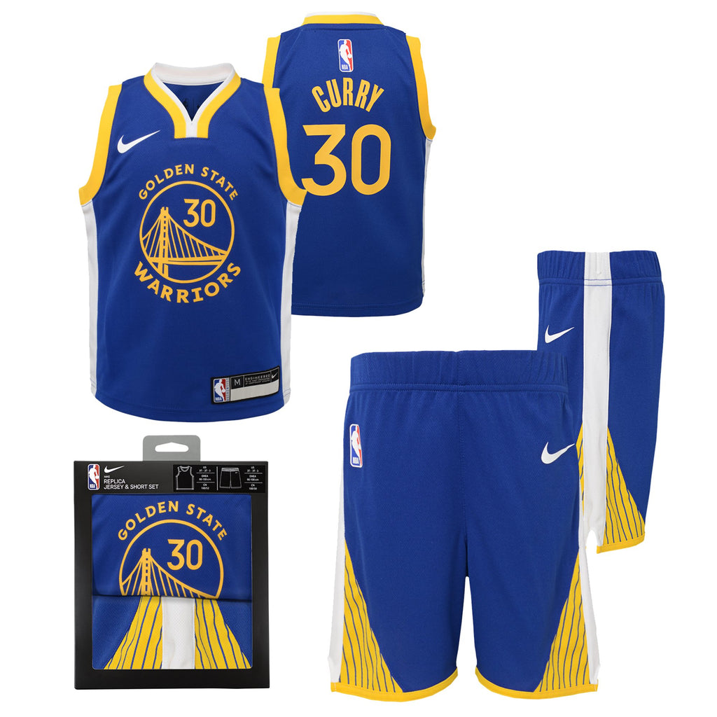 Golden State Warriors NBA Replica Icon Jersey Box Set - Stephen Curry - Toddler