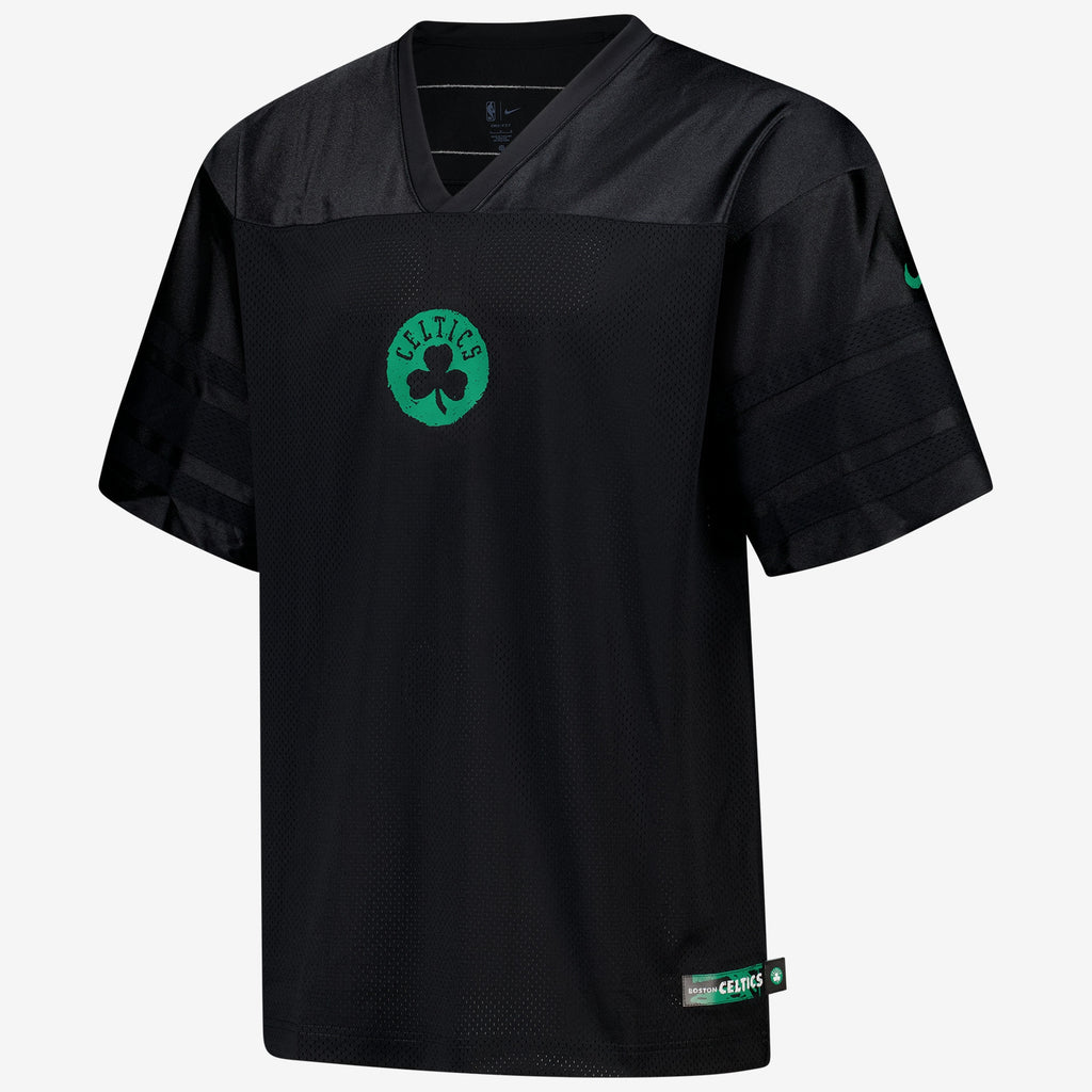 Boston Celtics NBA Nike Courtside Football Jersey - Black - Men's