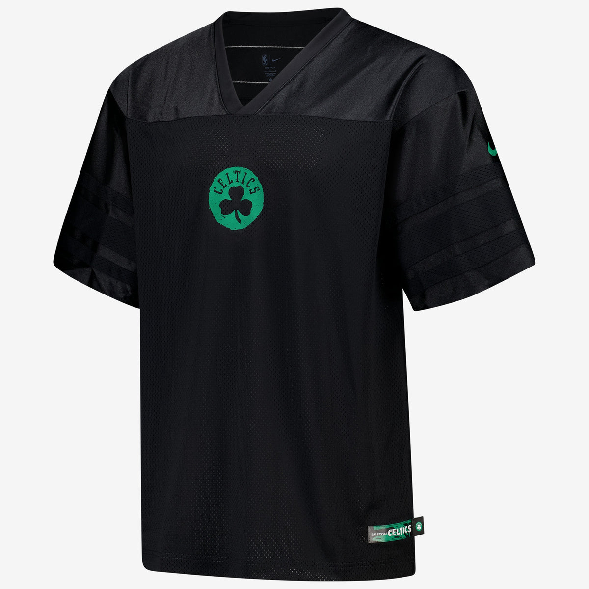 Boston Celtics NBA Nike Courtside Football Jersey - Black - Men's