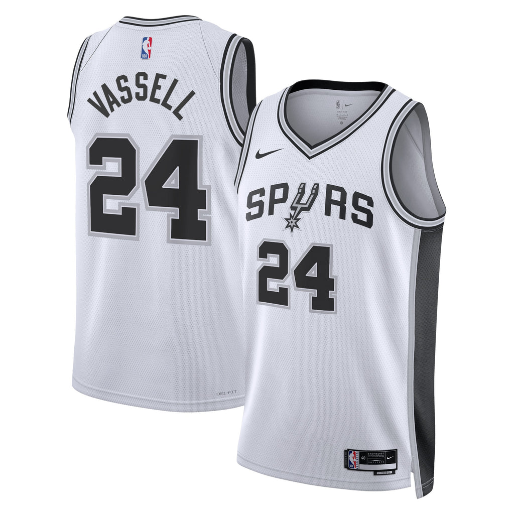 San Antonio Spurs NBA Nike Association Edition Swingman Jersey - White - Devin Vassell - Unisex