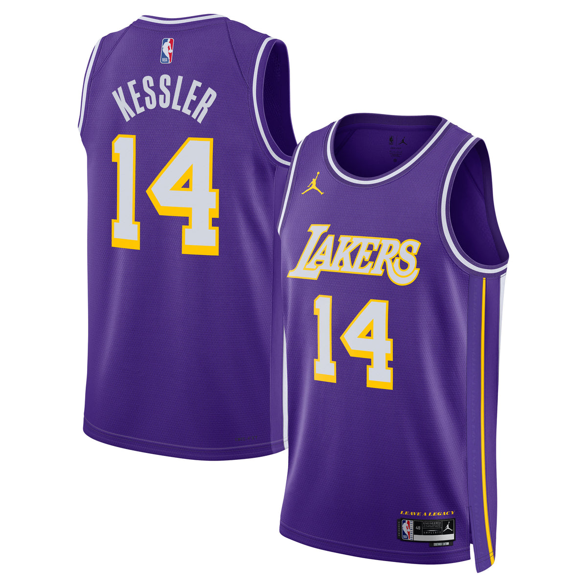 Los Angeles Lakers NBA Jordan Brand Statement Edition Jersey - Purple - Walker Kessler - Unisex