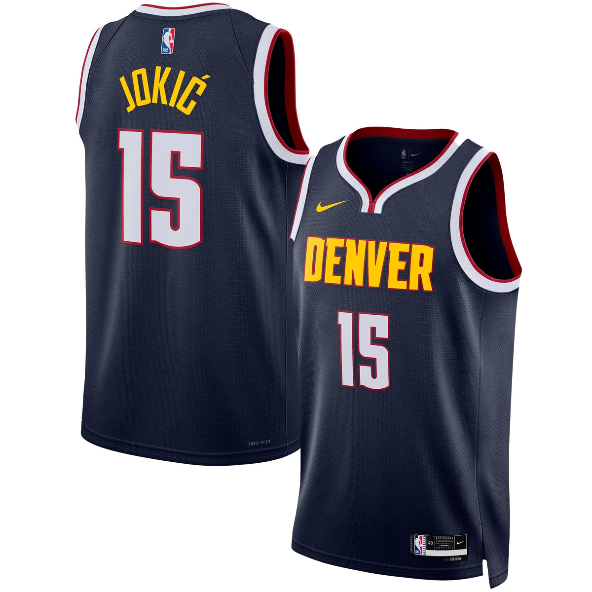 Denver Nuggets NBA Nike Icon Edition Swingman Jersey - Nikola Jokic - Unisex