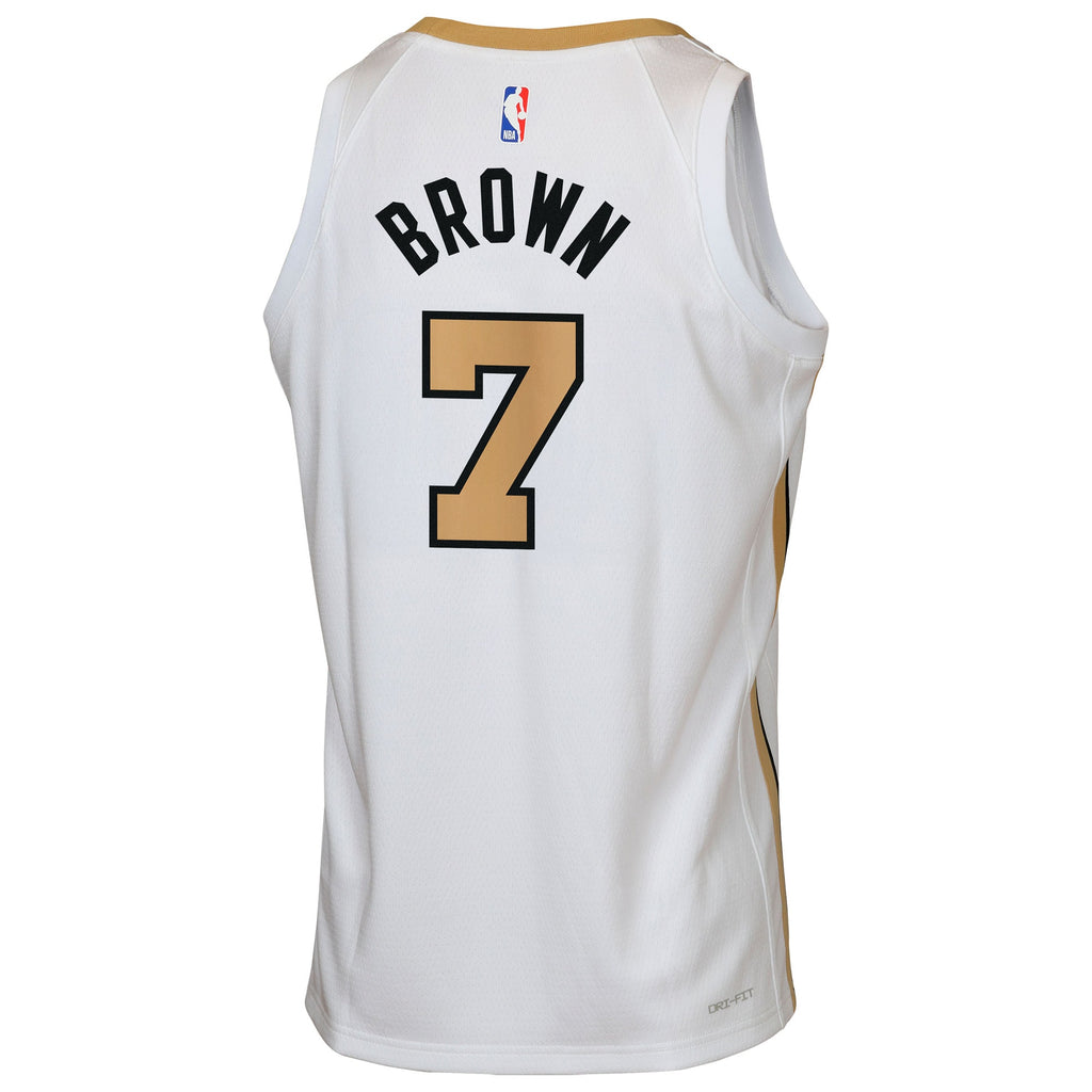 Boston Celtics NBA Nike 2025/26 City Edition Swingman Jersey - White - Jaylen Brown - Youth
