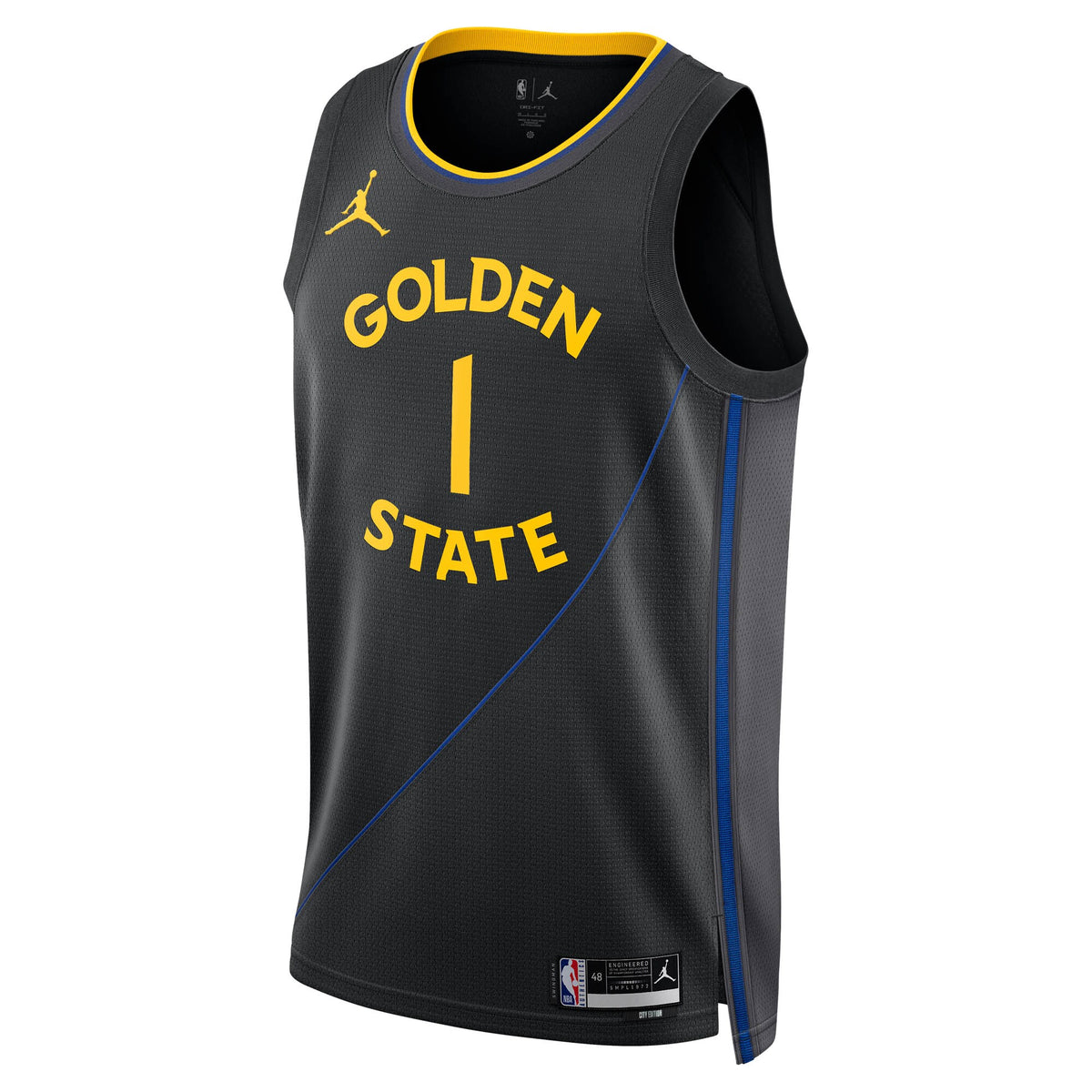 Golden State Warriors NBA Jordan Brand 2024/25 Statement Edition Swingman Jersey - Black - Jonathan Kuminga - Unisex