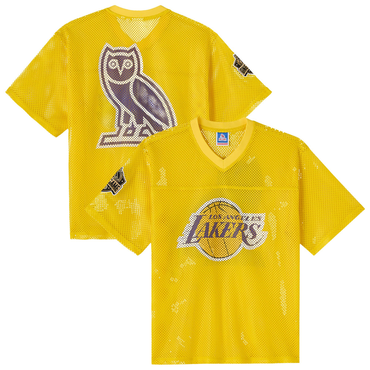 Los Angeles Lakers NBA X OVO Mesh Football Jersey - Men's