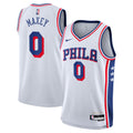 Philadelphia 76ers NBA Nike Association Swingman Jersey - White - Tyrese Maxey - Youth