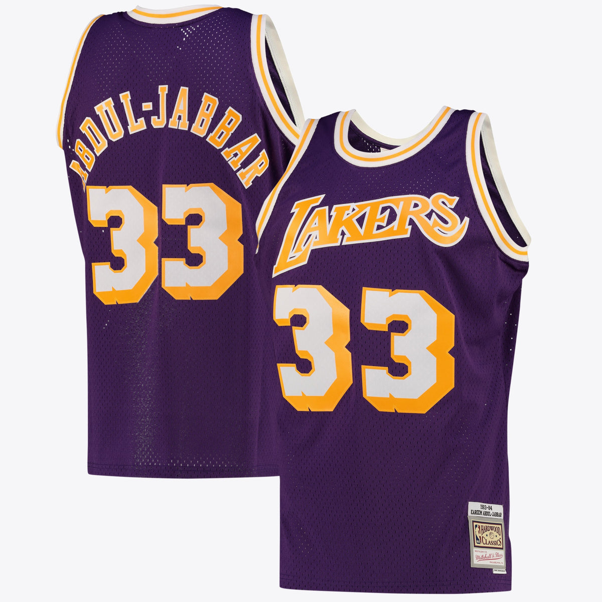 Los Angeles Lakers NBA Kareem Abdul-Jabbar Alternate Swingman Jersey By Mitchell & Ness - Purple - Men's