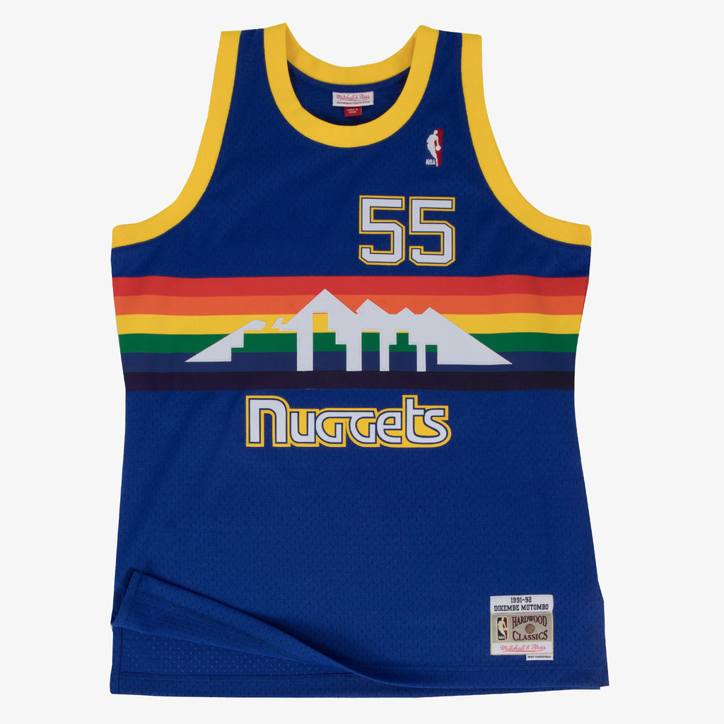 Denver Nuggets NBA Mitchell & Ness Swingman Jersey Road Dikembe Mutombo 1991-92