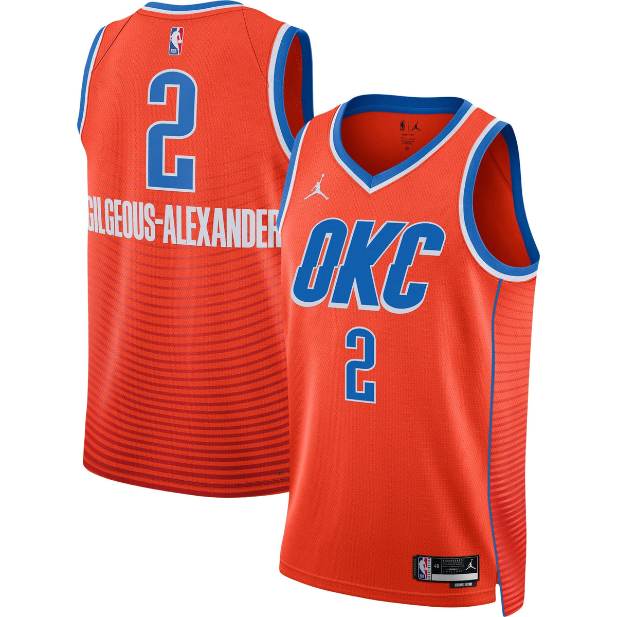 Oklahoma City Thunder NBA Nike Replica Statement Swingman Jersey - Shai Gilgeous-Alexander - Unisex