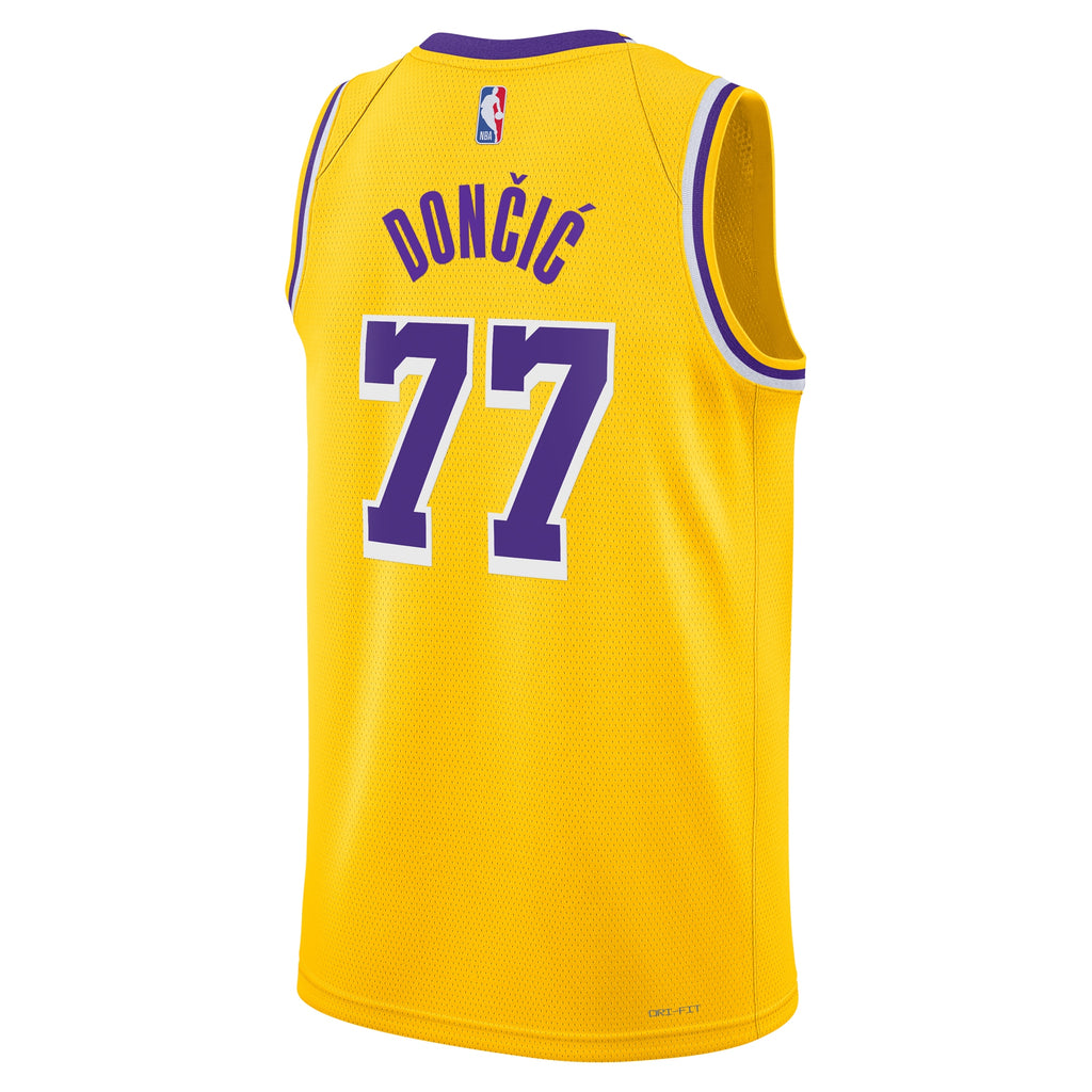 Los Angeles Lakers NBA Nike Icon Edition Swingman Jersey - Gold - Luka Dončić - Unisex