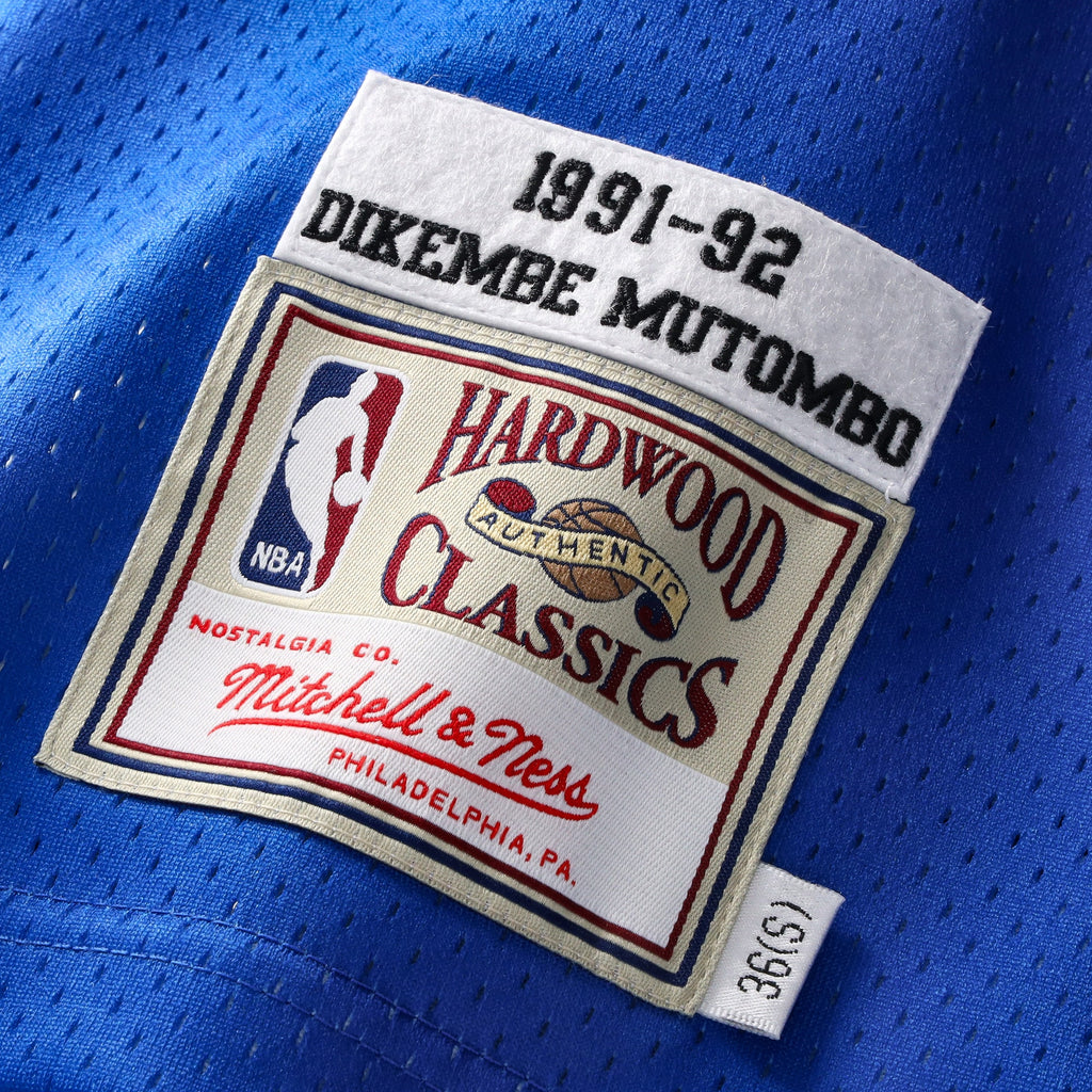 Denver Nuggets NBA Mitchell & Ness Dikembe Mutombo Authentic Jersey - Royal Blue