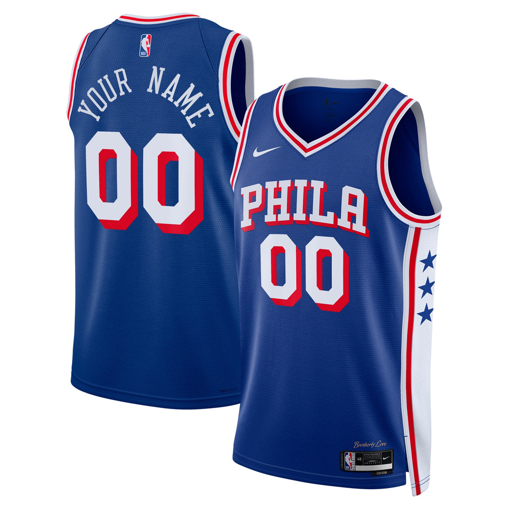 Philadelphia 76ers NBA Nike Icon Swingman Jersey - Custom - Youth