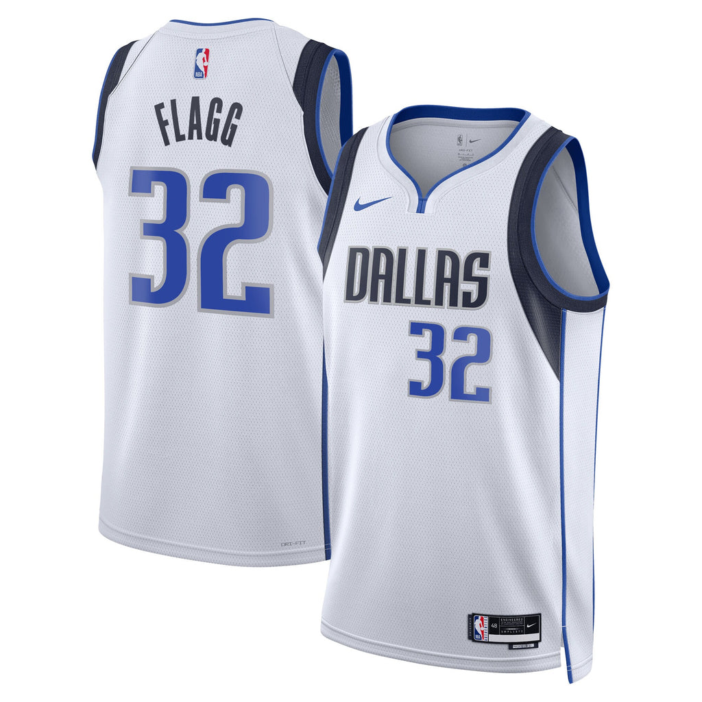 Dallas Mavericks NBA Nike Association Edition Swingman Jersey 2025 First Round Draft Pick - White - Cooper Flagg - Unisex