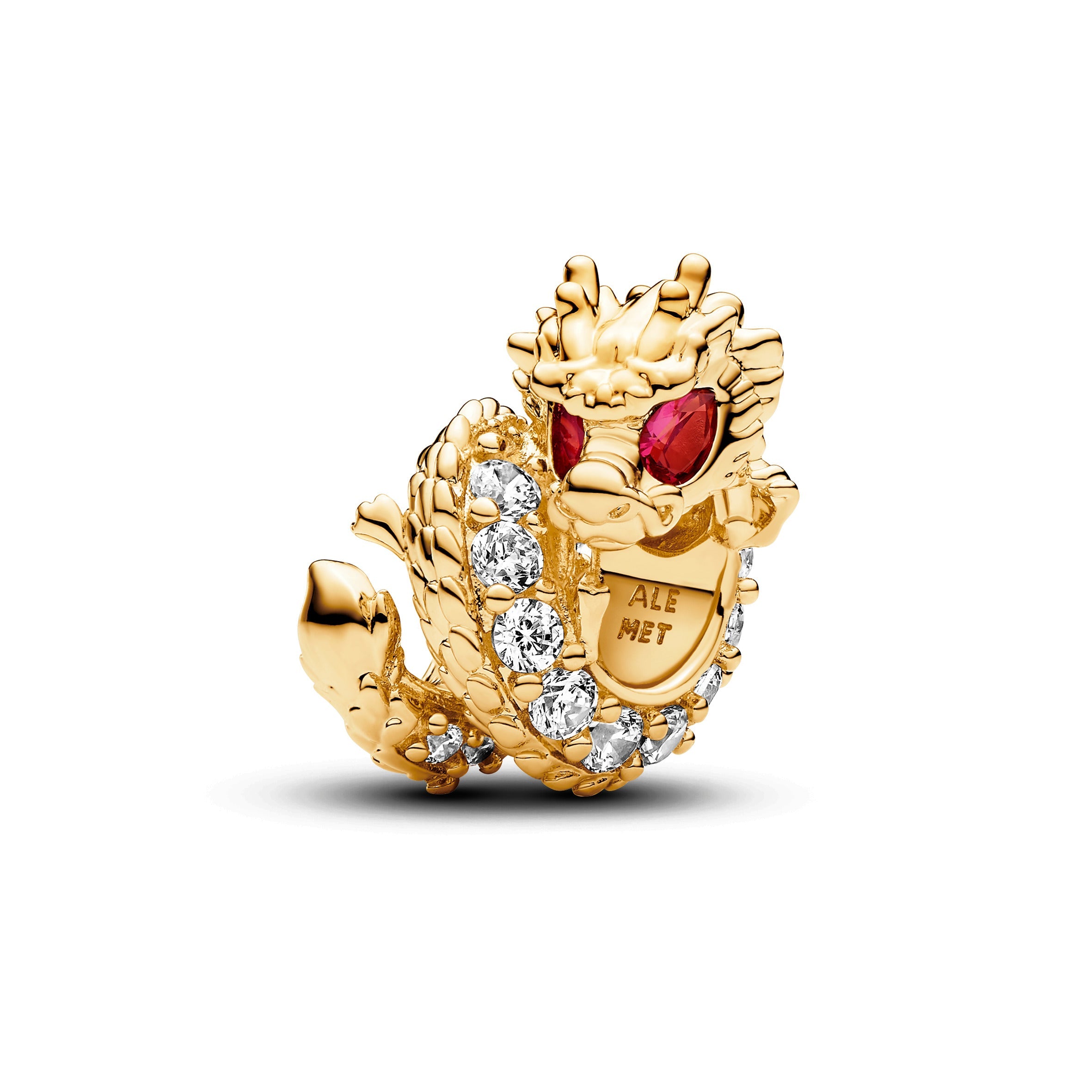 PANDORA Chinese Year Of The Dragon Charm 14K Gold Plated Unique Metal Blend Charms Bracelet Charm Jewelry Gift