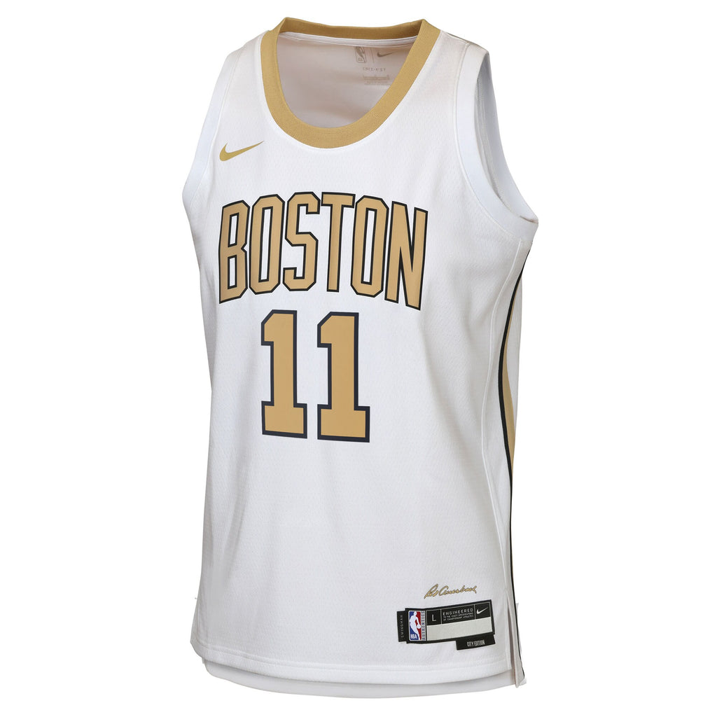 Boston Celtics NBA Nike 2025/26 City Edition Swingman Jersey - White - Payton Pritchard - Youth