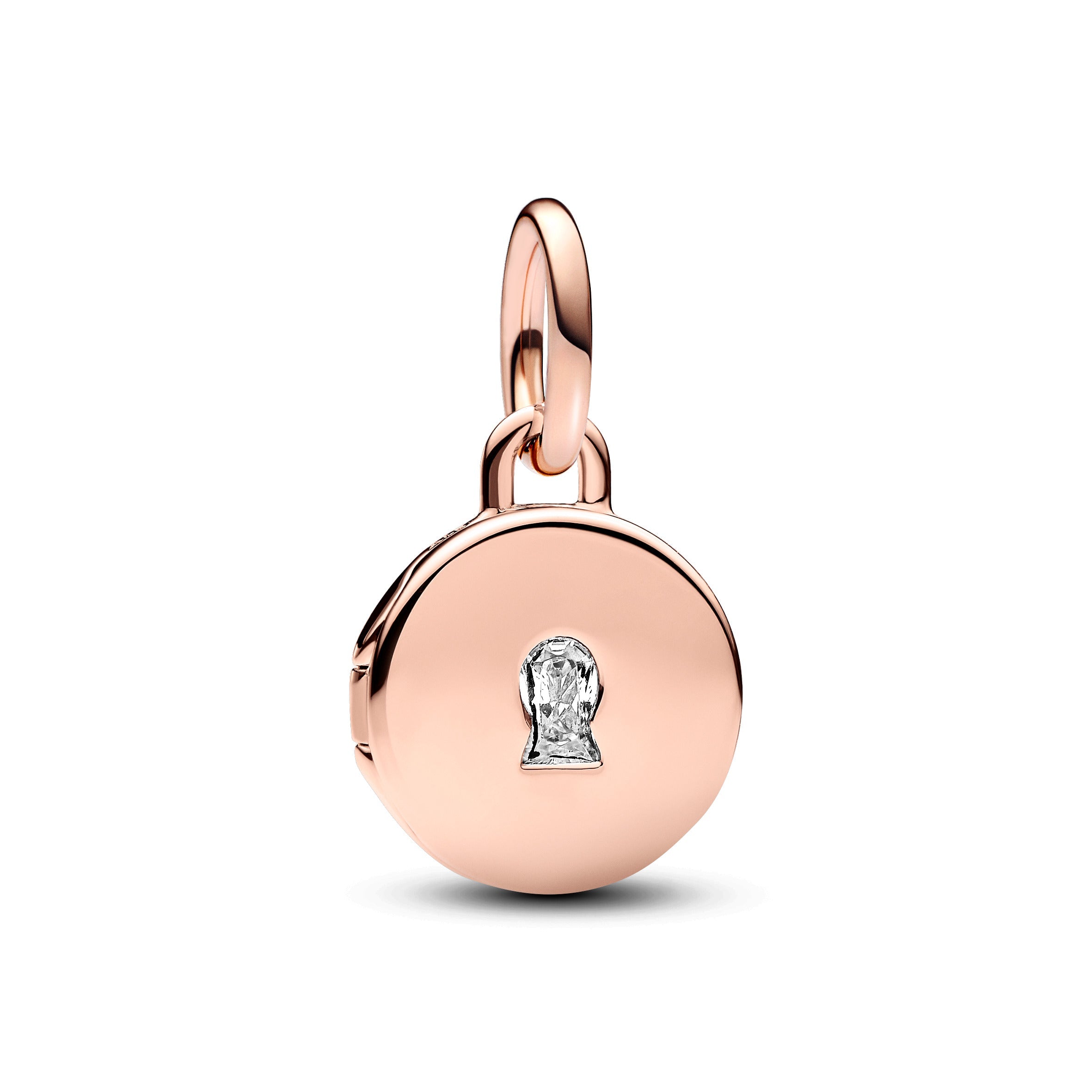 PANDORA Openable And Engravable Love Locket Dangle Charm 14K Rose Gold Plated Unique Metal Blend Charms Bracelet Charm Jewelry Gift