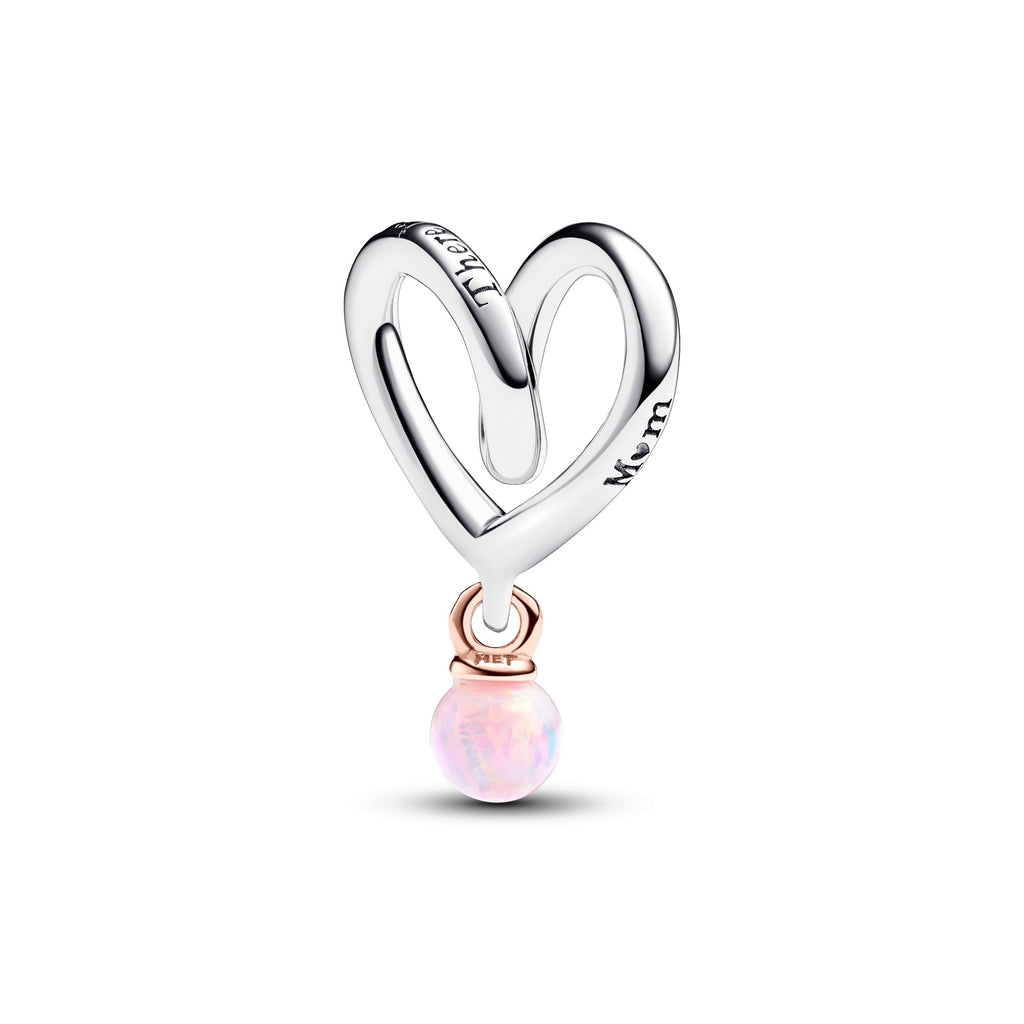 PANDORA Two-tone Wrapped Heart Charm Charms Bracelet Charm Jewelry Gift