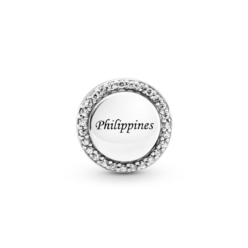 PANDORA Traditional Philippine Costume Charm Cubic Zirconia Silver Travel Charms Bracelet Charm Jewelry Gift