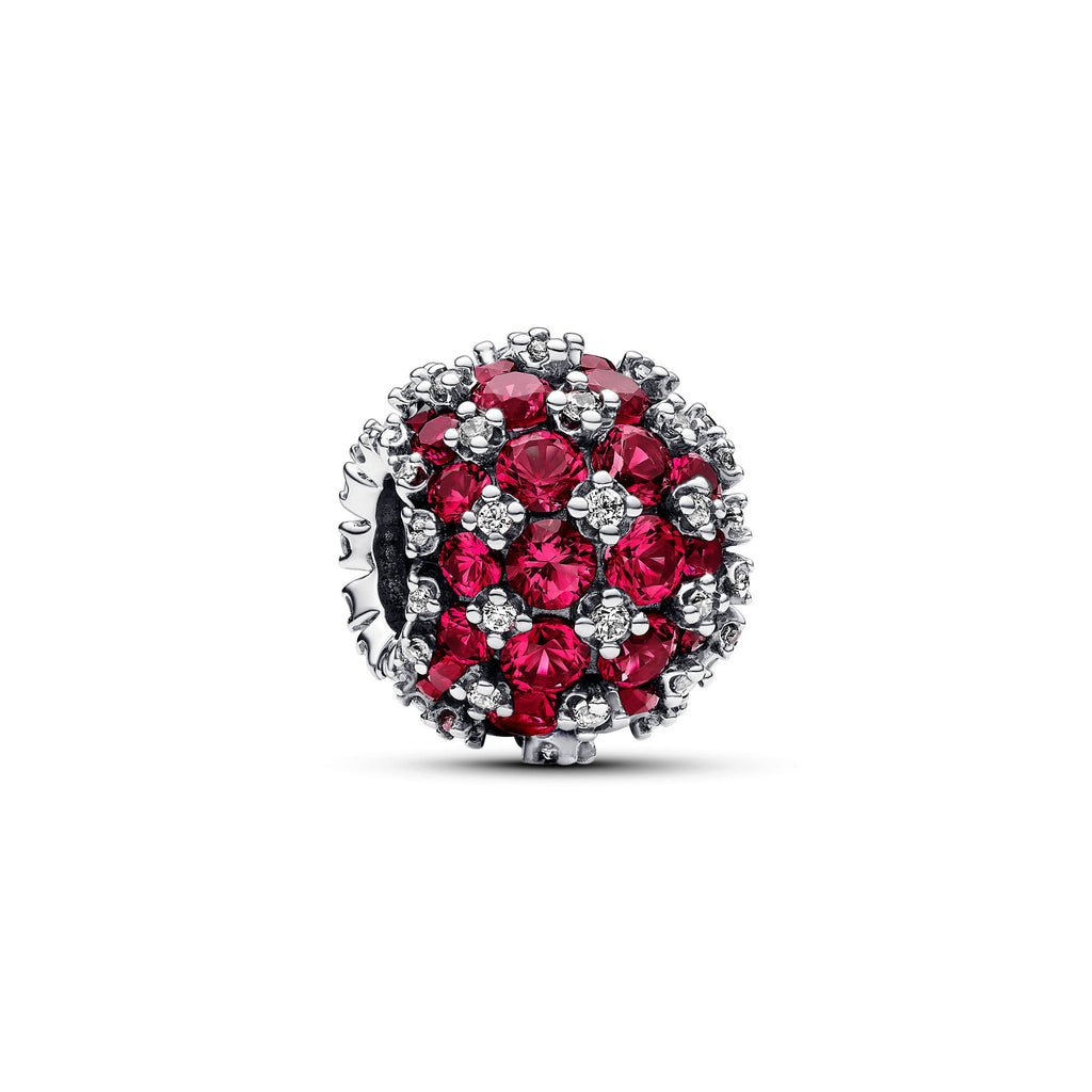 PANDORA Sparkling Pavé Round Pink Charm Charms Bracelet Charm Jewelry Gift
