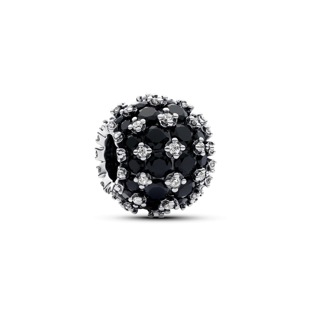 PANDORA Sparkling Pavé Round Black Charm Charms Bracelet Charm Jewelry Gift