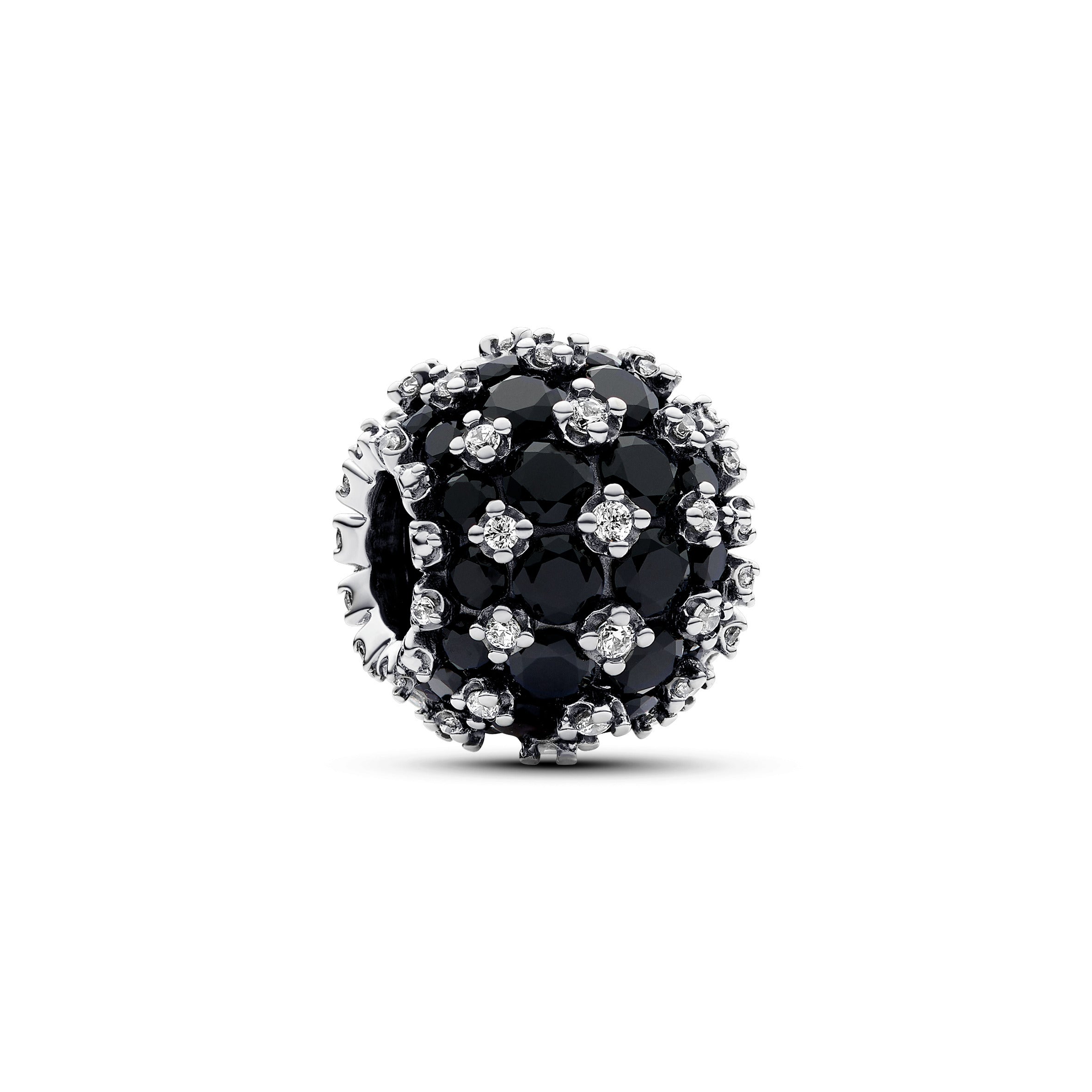 PANDORA Sparkling Pavé Round Black Charm Charms Bracelet Charm Jewelry Gift