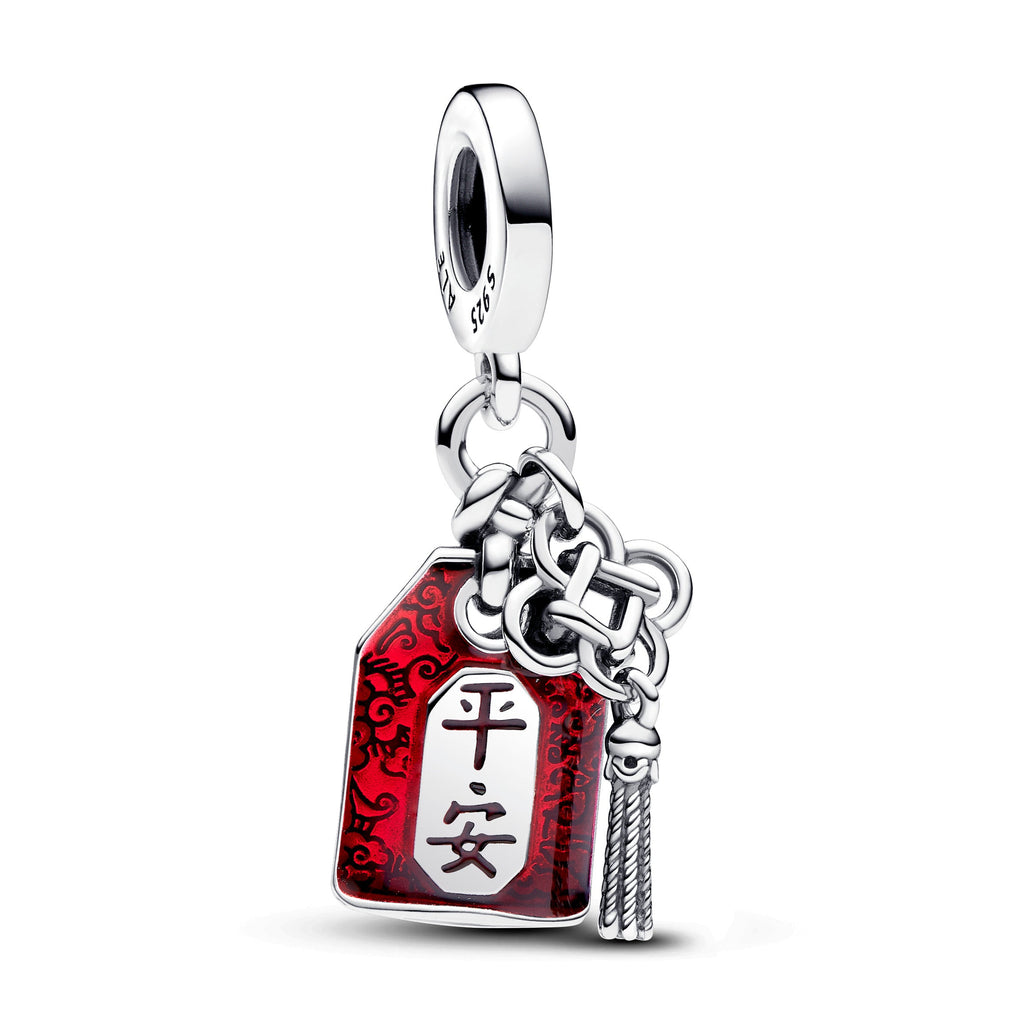 PANDORA Lucky Amulet Double Dangle Charm Charms Bracelet Charm Jewelry Gift