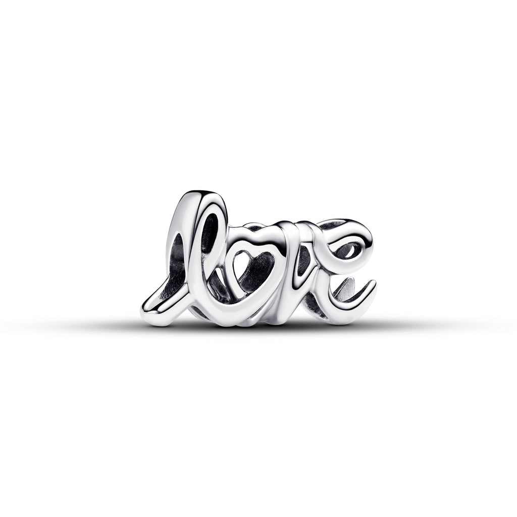 PANDORA Handwritten Love Charm Sterling Silver Charms Bracelet Charm Jewelry Gift