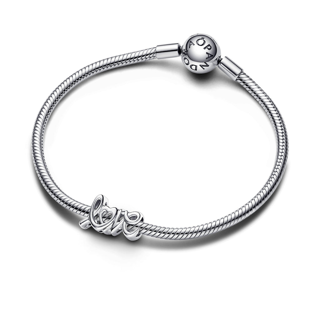 PANDORA Handwritten Love Charm Sterling Silver Charms Bracelet Charm Jewelry Gift
