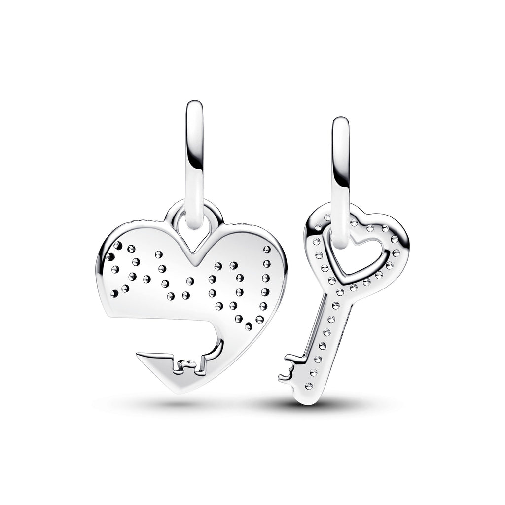 PANDORA Splittable Heart And Key Dangle Charm Charms Bracelet Charm Jewelry Gift