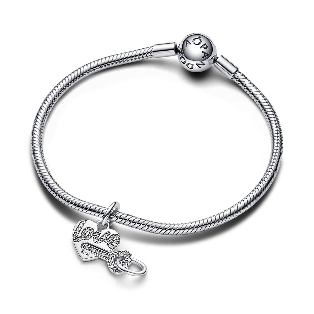 PANDORA Splittable Heart And Key Dangle Charm Charms Bracelet Charm Jewelry Gift
