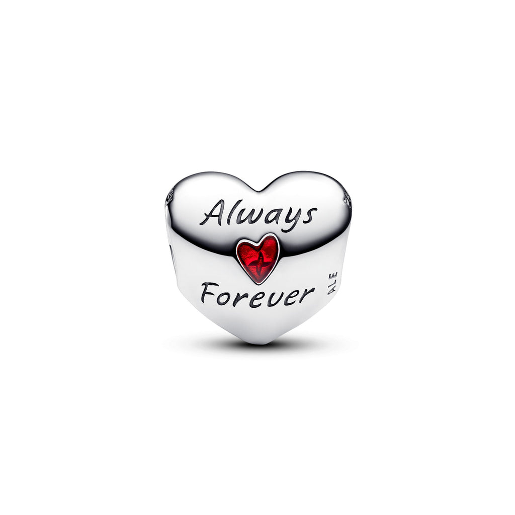 PANDORA Disney Mickey Mouse And Minnie Mouse Heart Charm Disney X PANDORA Charms Bracelet Charm Jewelry Gift