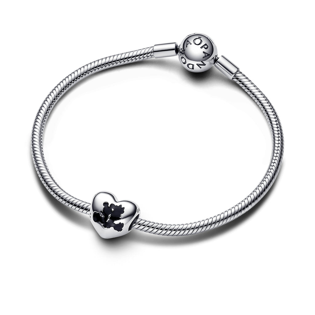 PANDORA Disney Mickey Mouse And Minnie Mouse Heart Charm Disney X PANDORA Charms Bracelet Charm Jewelry Gift