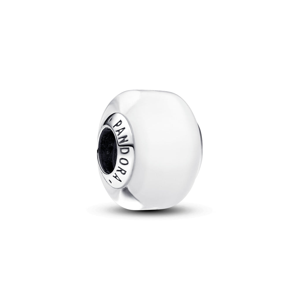 PANDORA White Mini Murano Glass Charm Charms Bracelet Charm Jewelry Gift