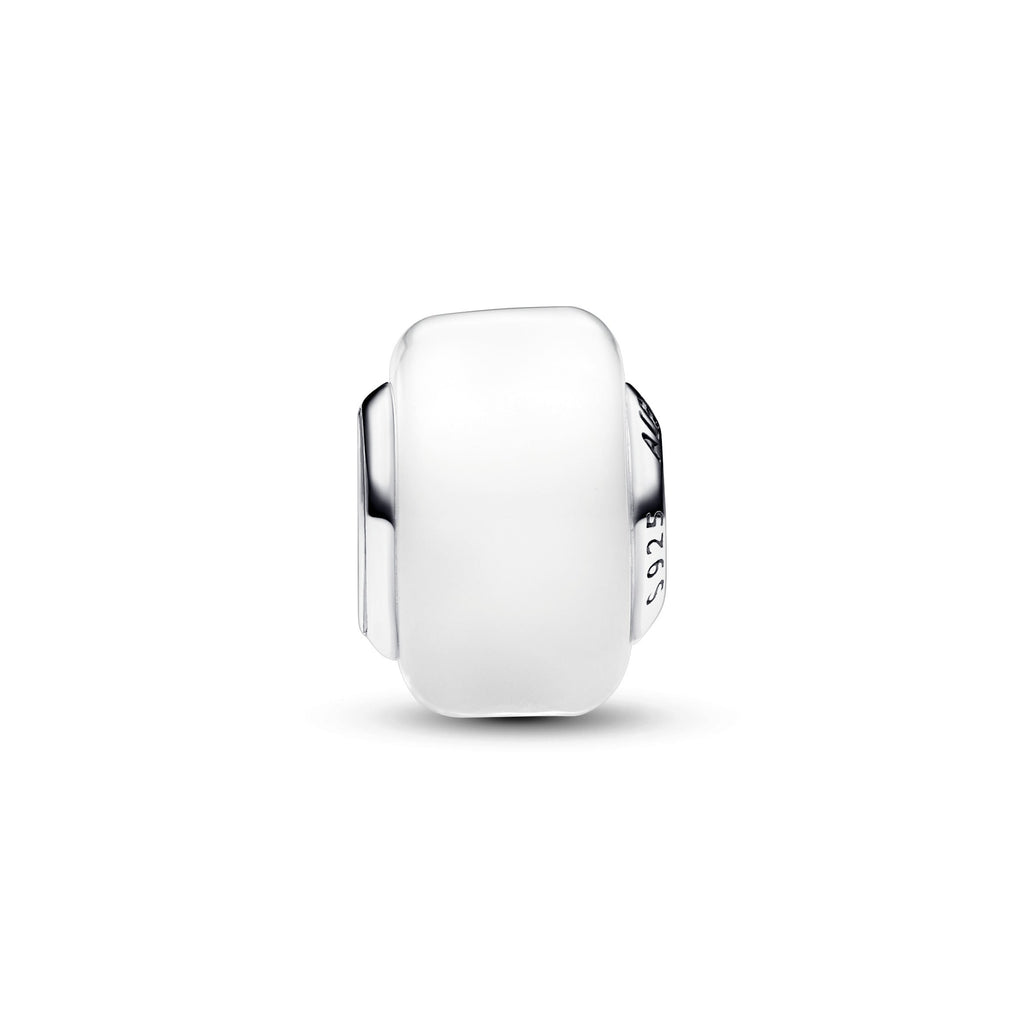 PANDORA White Mini Murano Glass Charm Charms Bracelet Charm Jewelry Gift