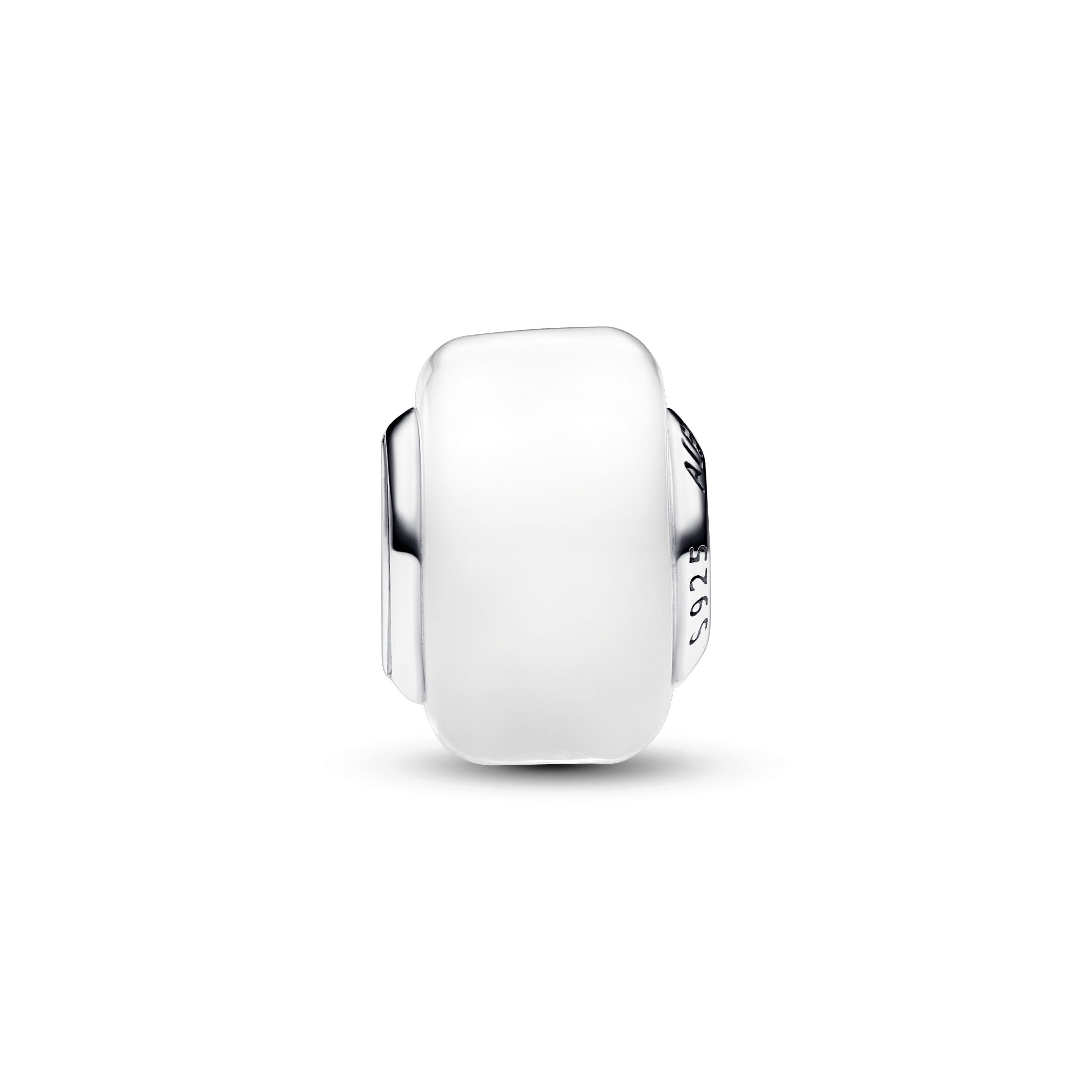 PANDORA White Mini Murano Glass Charm Charms Bracelet Charm Jewelry Gift