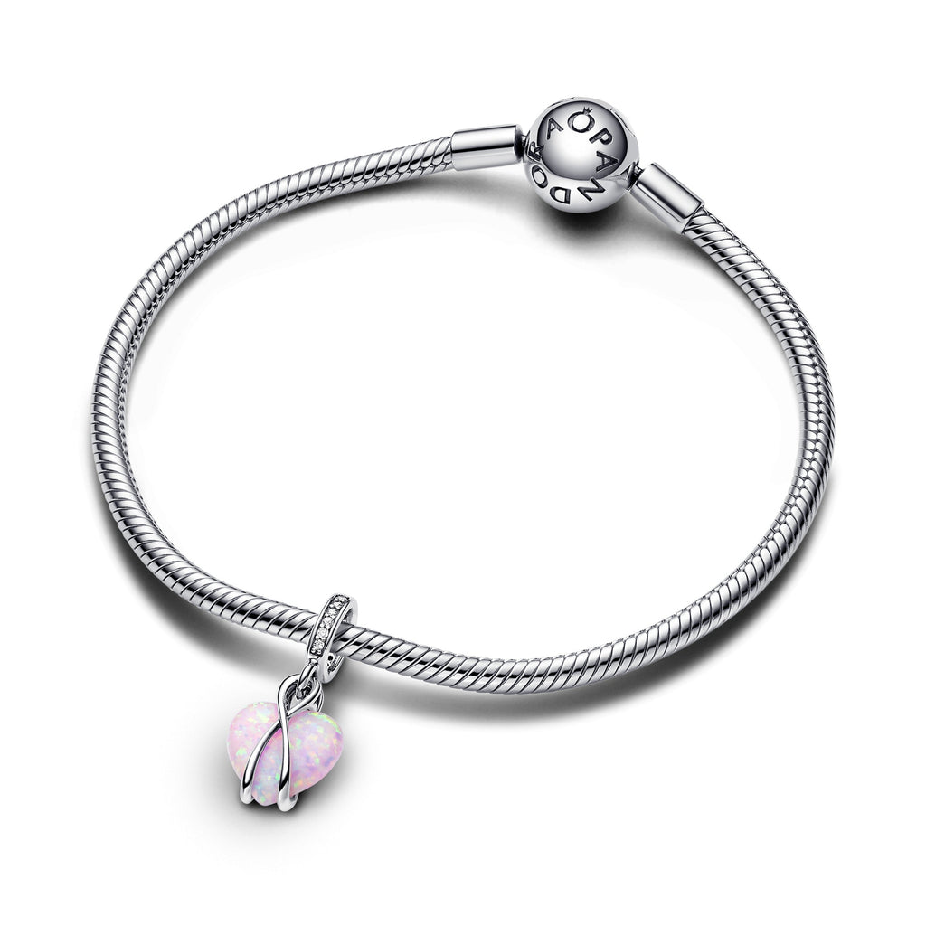 PANDORA Mom Opalescent Heart Dangle Charm Sterling Silver Mothers Day Charms Bracelet Charm Jewelry Gift
