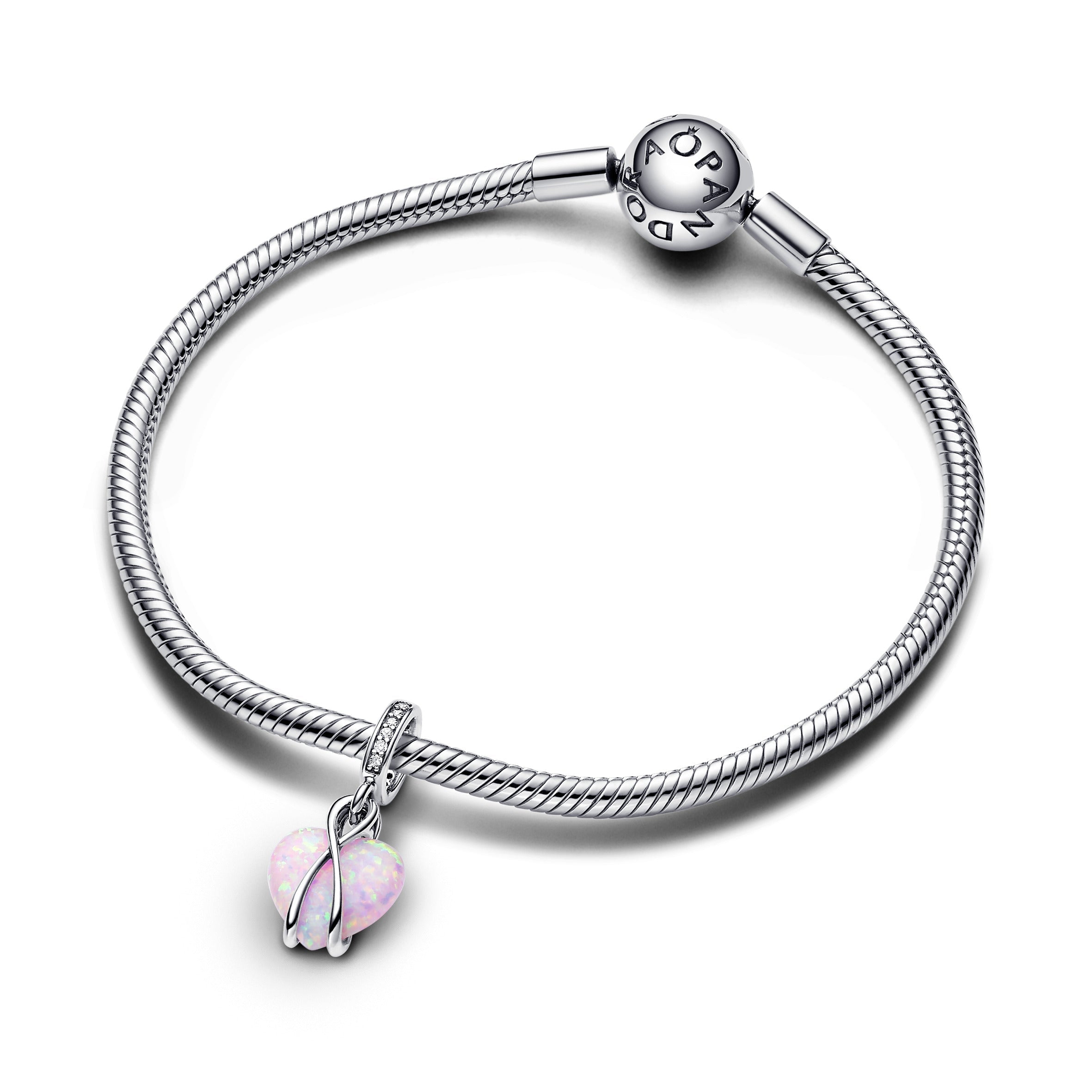 PANDORA Mom Opalescent Heart Dangle Charm Sterling Silver Mothers Day Charms Bracelet Charm Jewelry Gift