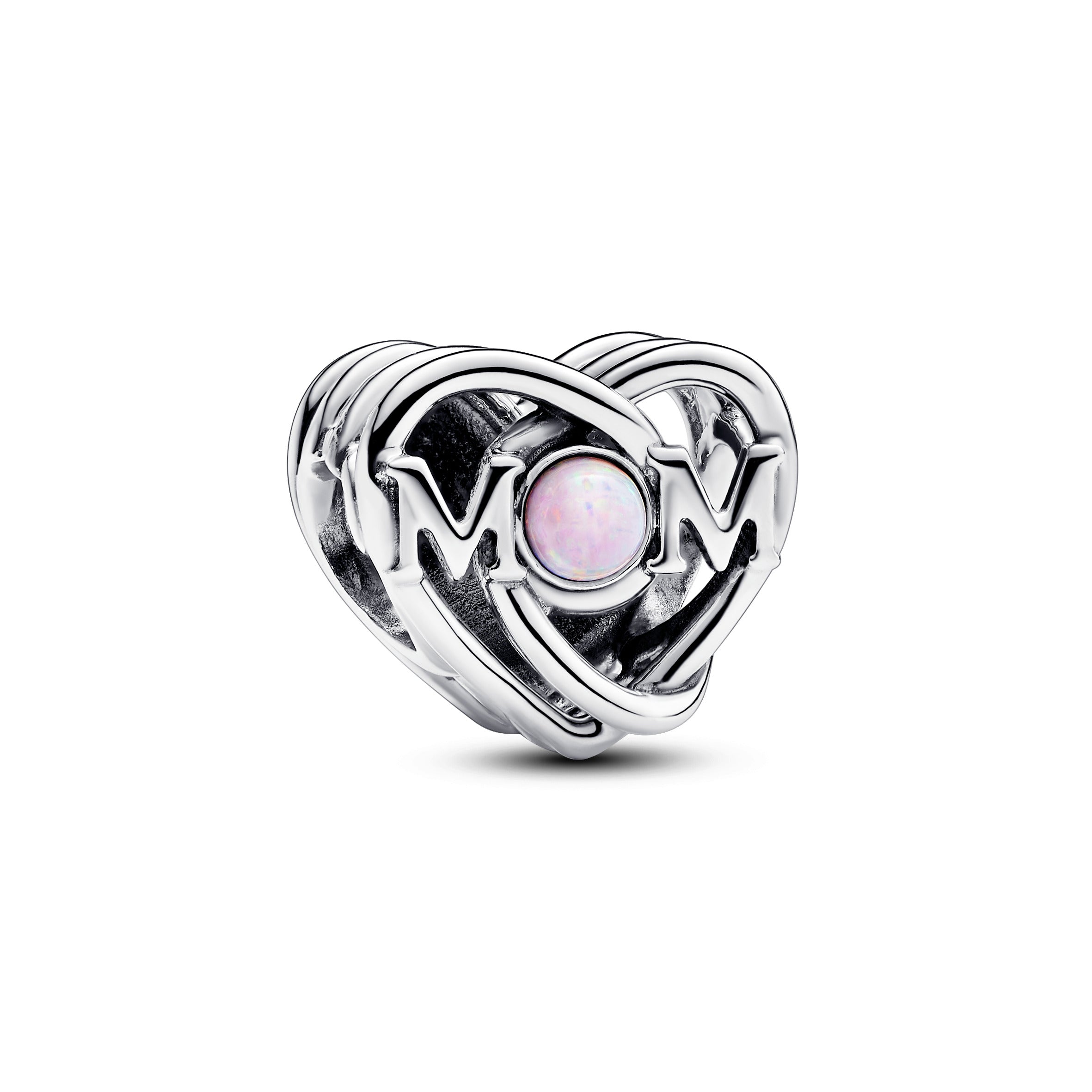 PANDORA Openwork Mom And Heart Charm Sterling Silver Mothers Day Charms Bracelet Charm Jewelry Gift